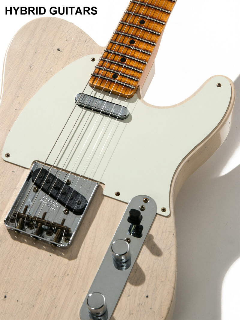 Fender Custom Shop 2022 Collection 1958 Telecaster Journeyman Relic Heavy Checking Aged White Blonde 9