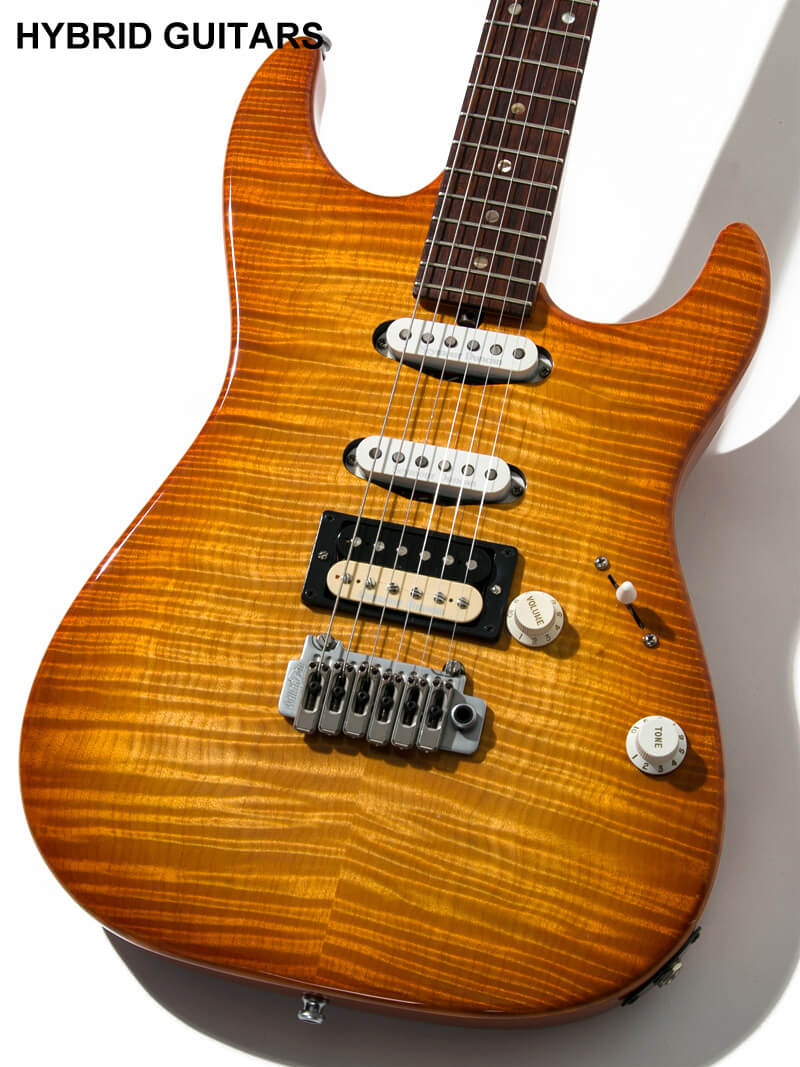 Crews Maniac Sound Custom Stratocaster Type Flame Top Sunburst 3