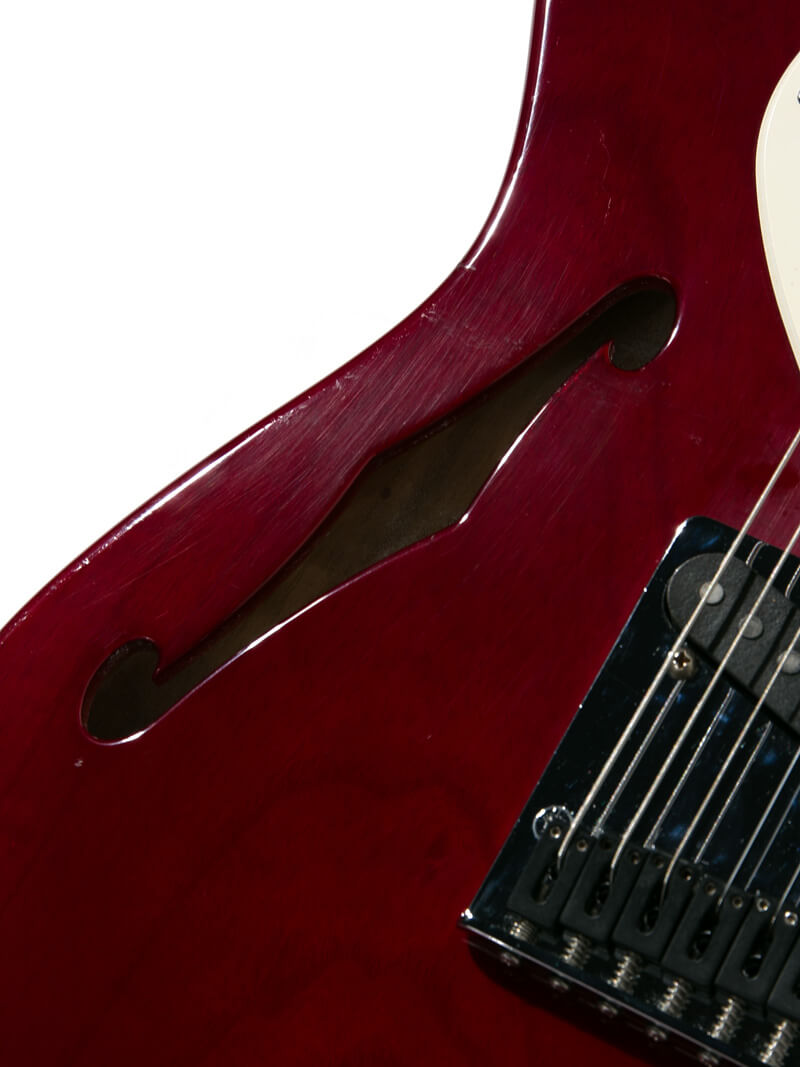 Journeyman Guitar Custom Order Telecaster Thinline Trans Red 11