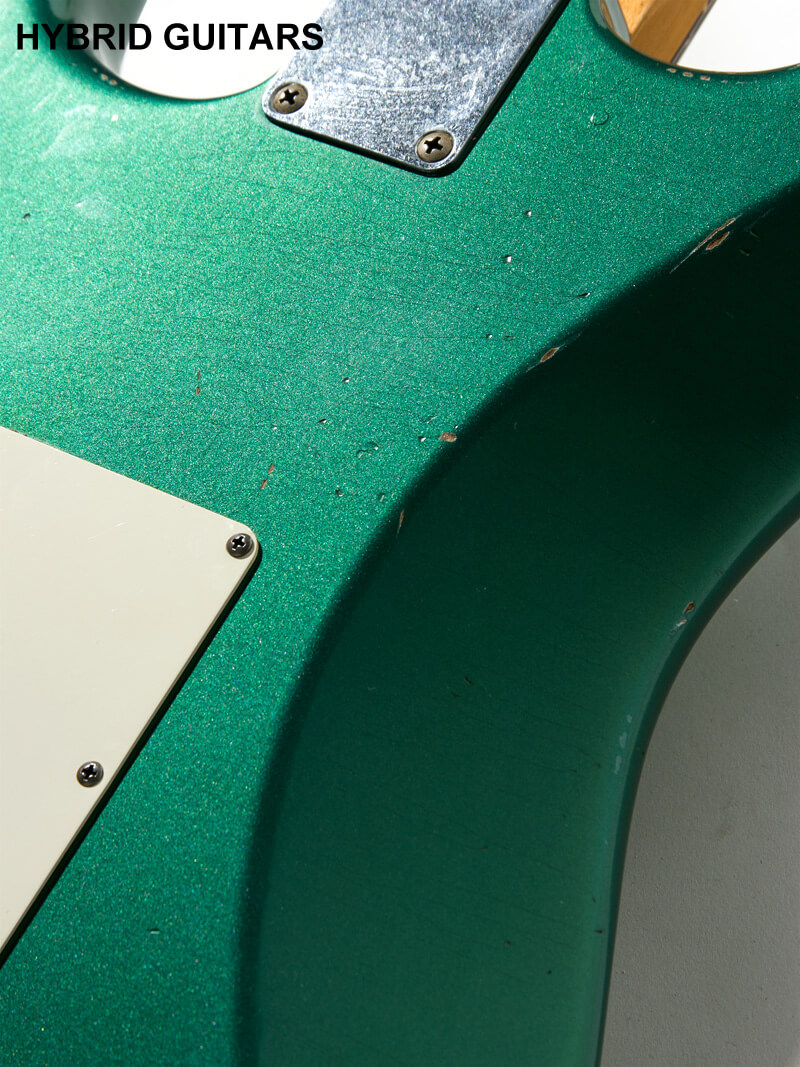 Fender Custom Shop MBS 1960 Stratocaster Relic Brazilian Rosewood(BZF) Relic  Sherwood Green Metallic Master Built by Chris Fleming 13