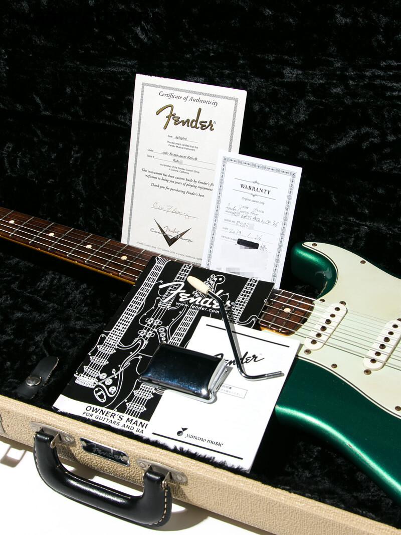 Fender Custom Shop MBS 1960 Stratocaster Relic Brazilian Rosewood(BZF) Relic  Sherwood Green Metallic Master Built by Chris Fleming 16