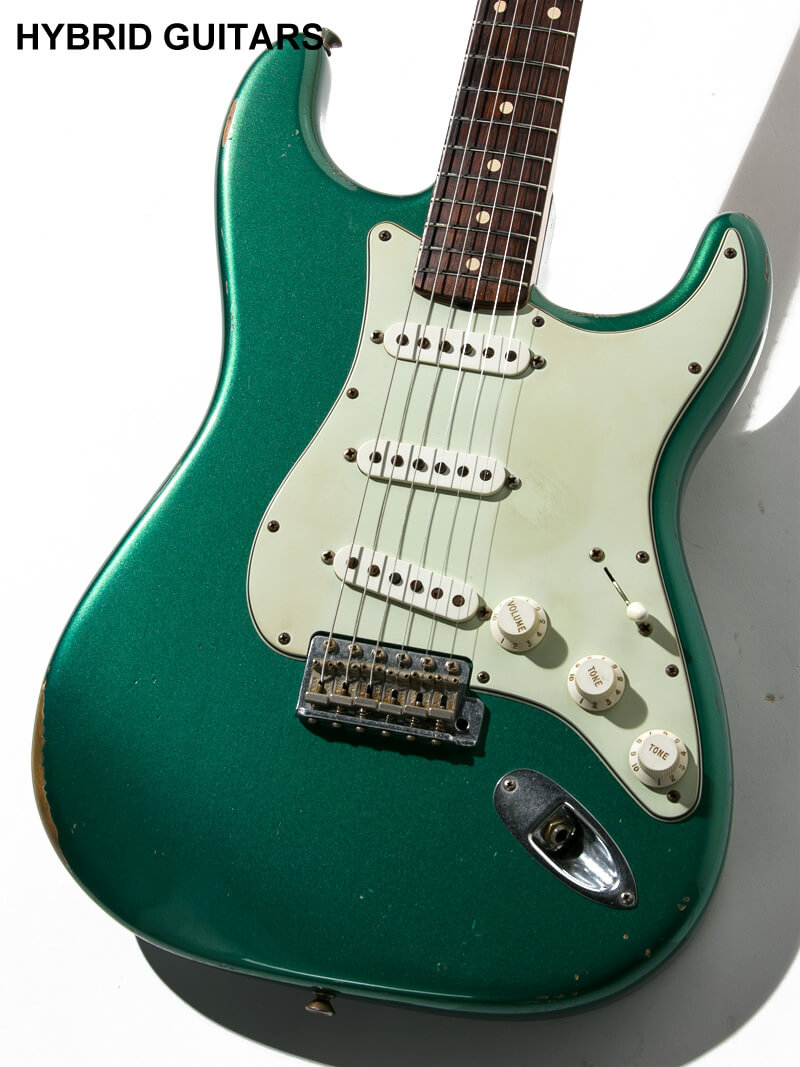 Fender Custom Shop MBS 1960 Stratocaster Relic Brazilian Rosewood(BZF) Relic  Sherwood Green Metallic Master Built by Chris Fleming 3