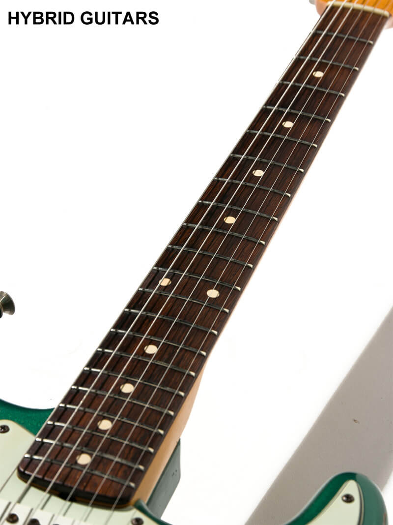 Fender Custom Shop MBS 1960 Stratocaster Relic Brazilian Rosewood(BZF) Relic  Sherwood Green Metallic Master Built by Chris Fleming 7