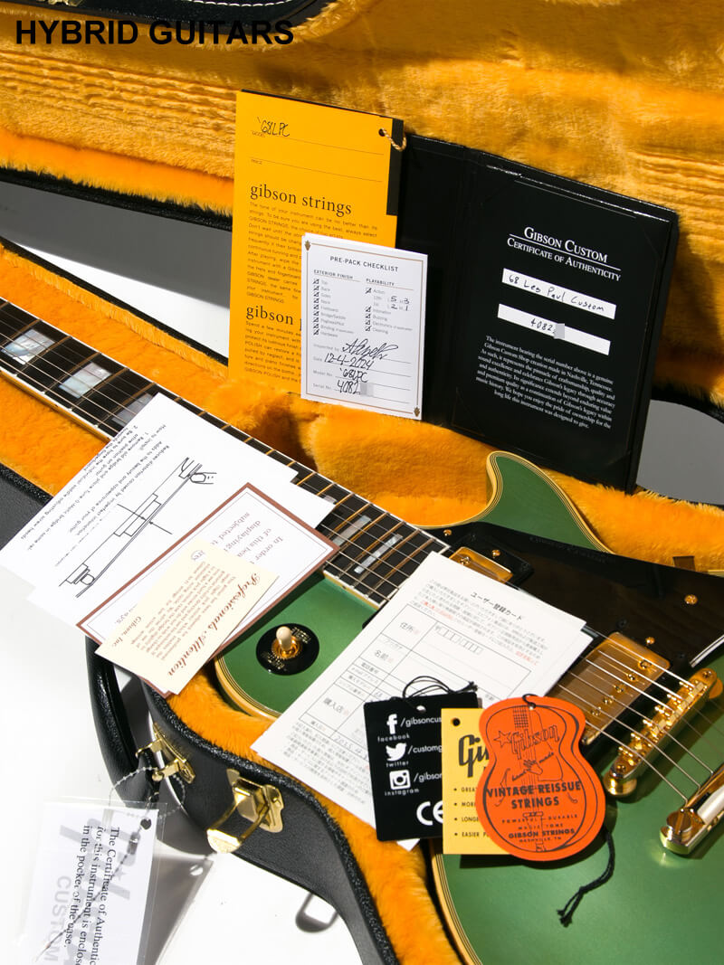 Gibson Custom Shop M2M 1968 Les Paul Custom Vos All Inverness Green 14