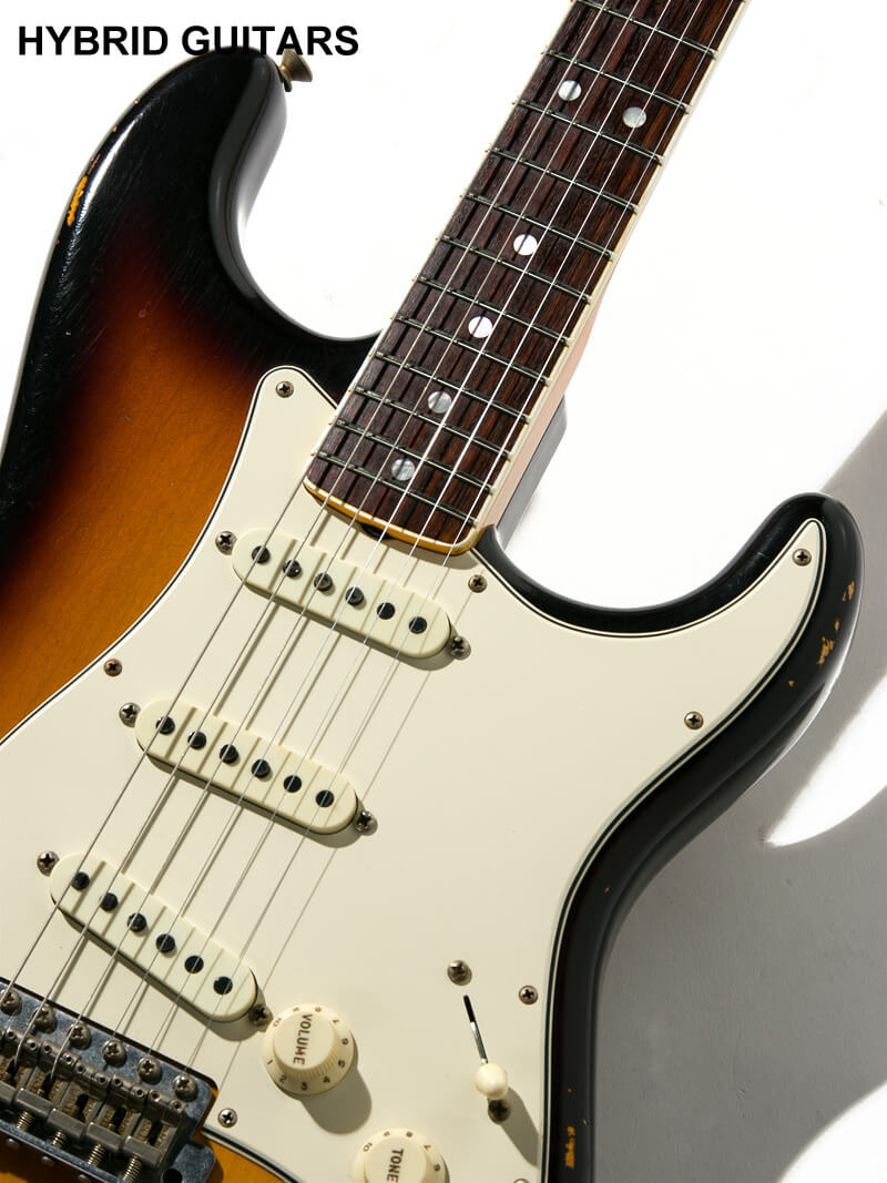 Fender Custom Shop 2019 Event Limited Edition Biding Neck 1965 Stratocaster Heavy Relic Super Faded Aged 3TSB 9
