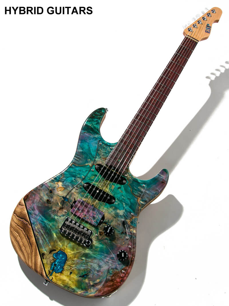 ESP Custom Order Snapper Rexwood Buckeye Burl & Driftwood Burner with James Tyler P.U. 1