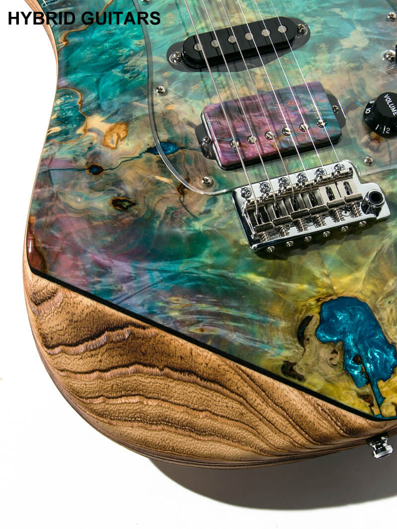 ESP Custom Order Snapper Rexwood Buckeye Burl & Driftwood Burner with James Tyler P.U. 14