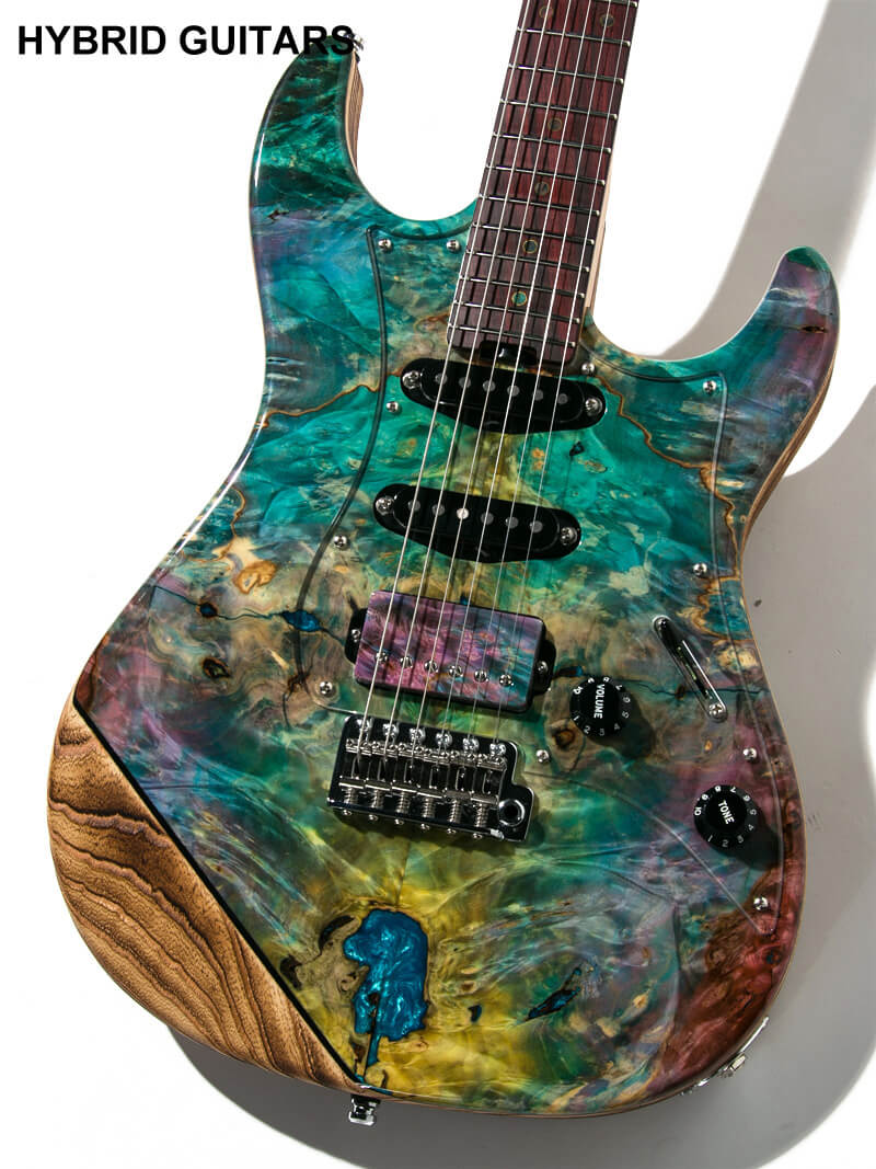 ESP Custom Order Snapper Rexwood Buckeye Burl & Driftwood Burner with James Tyler P.U. 3