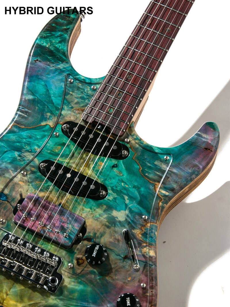 ESP Custom Order Snapper Rexwood Buckeye Burl & Driftwood Burner with James Tyler P.U. 9