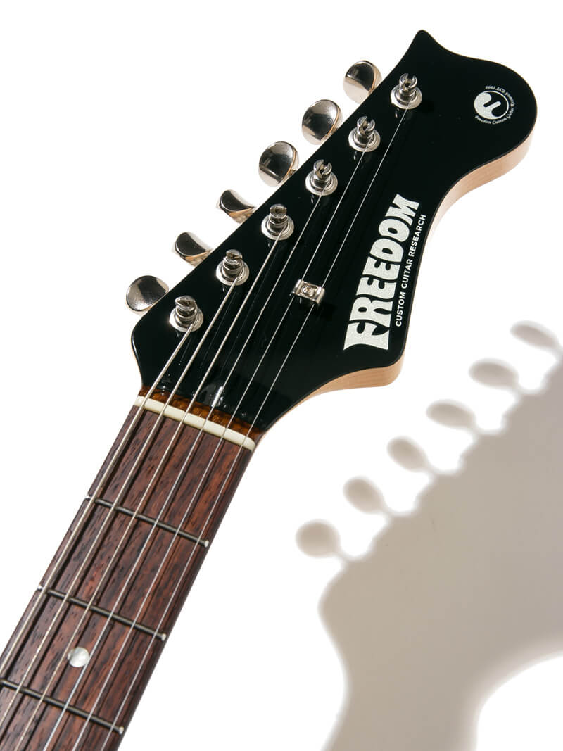 Freedom Custom Guitar Research C.S. EZa 24F Proto Black ヘッド正面