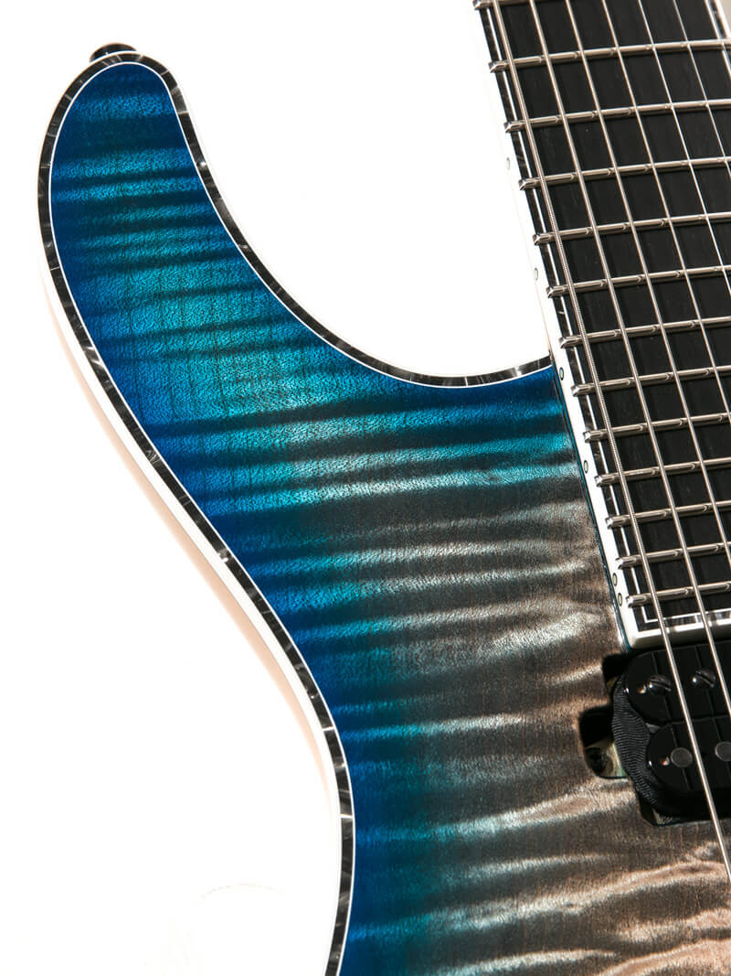 Mayones Regius V24 7 Trans Jeans Black 2Tone Blue Burst Gloss 11
