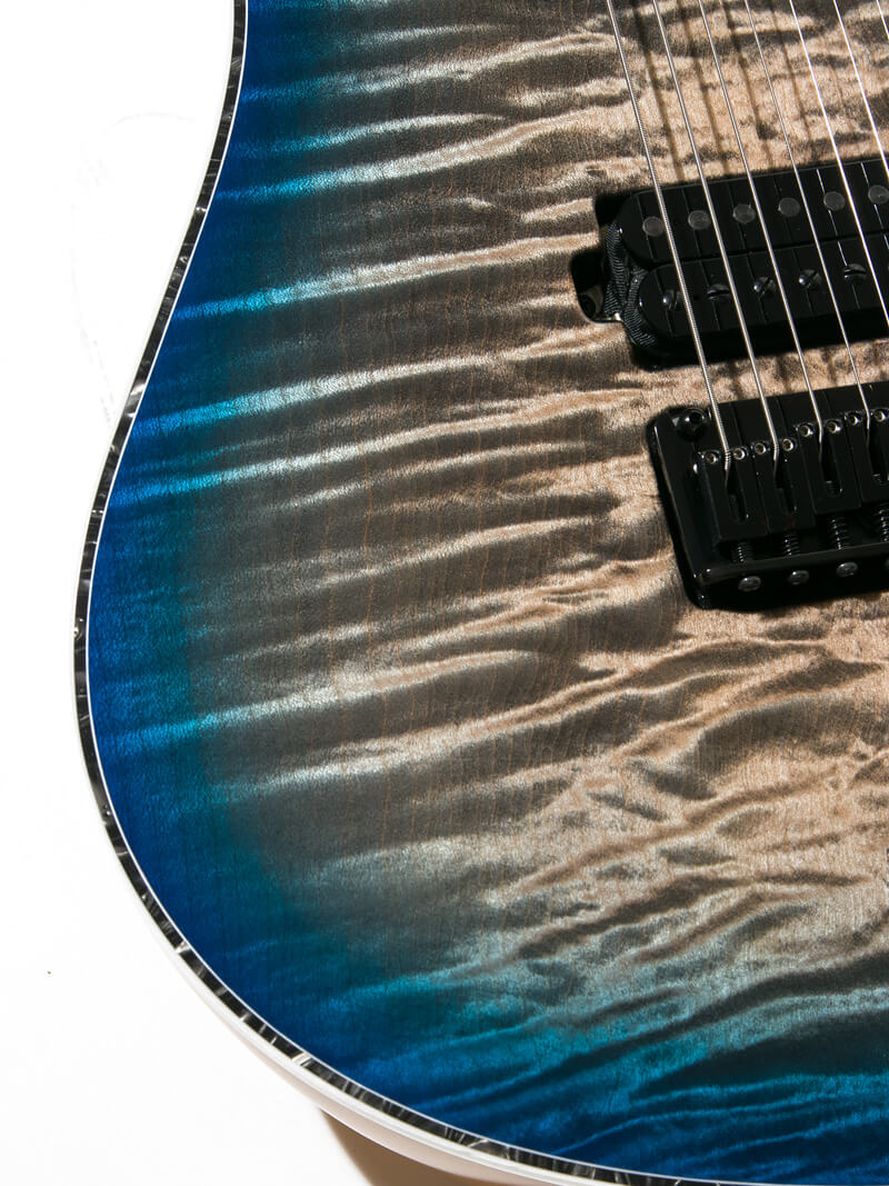 Mayones Regius V24 7 Trans Jeans Black 2Tone Blue Burst Gloss 12