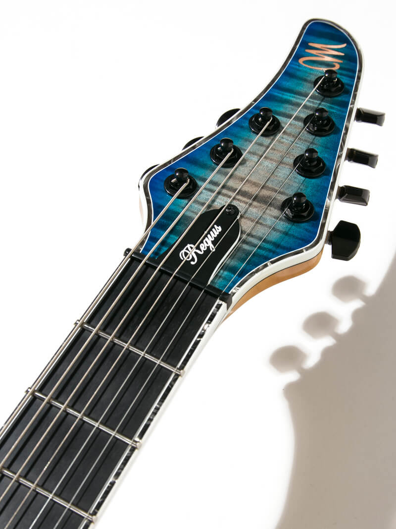 Mayones Regius V24 7 Trans Jeans Black 2Tone Blue Burst Gloss 5