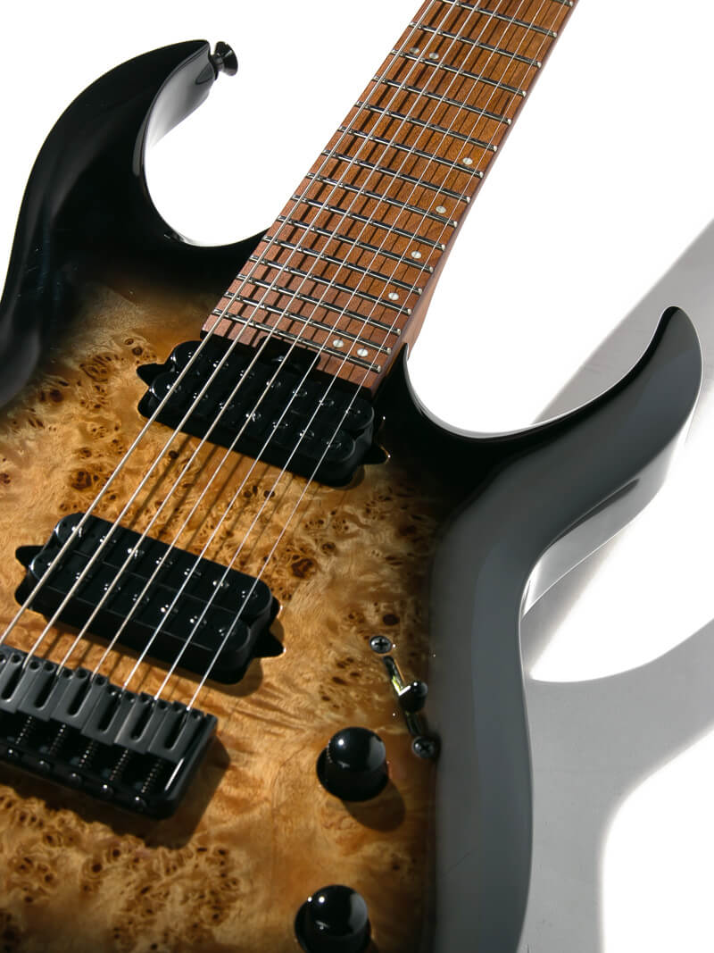 Jackson Pro Series Misha Mansoor Juggernaut Ht7p Black Burst Burl 9