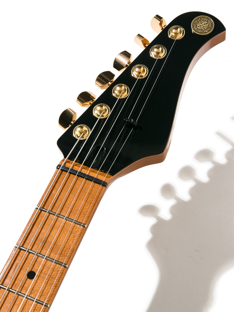 Kz Guitar Works Kz ST Trad 22 2H6 Black ヘッド正面
