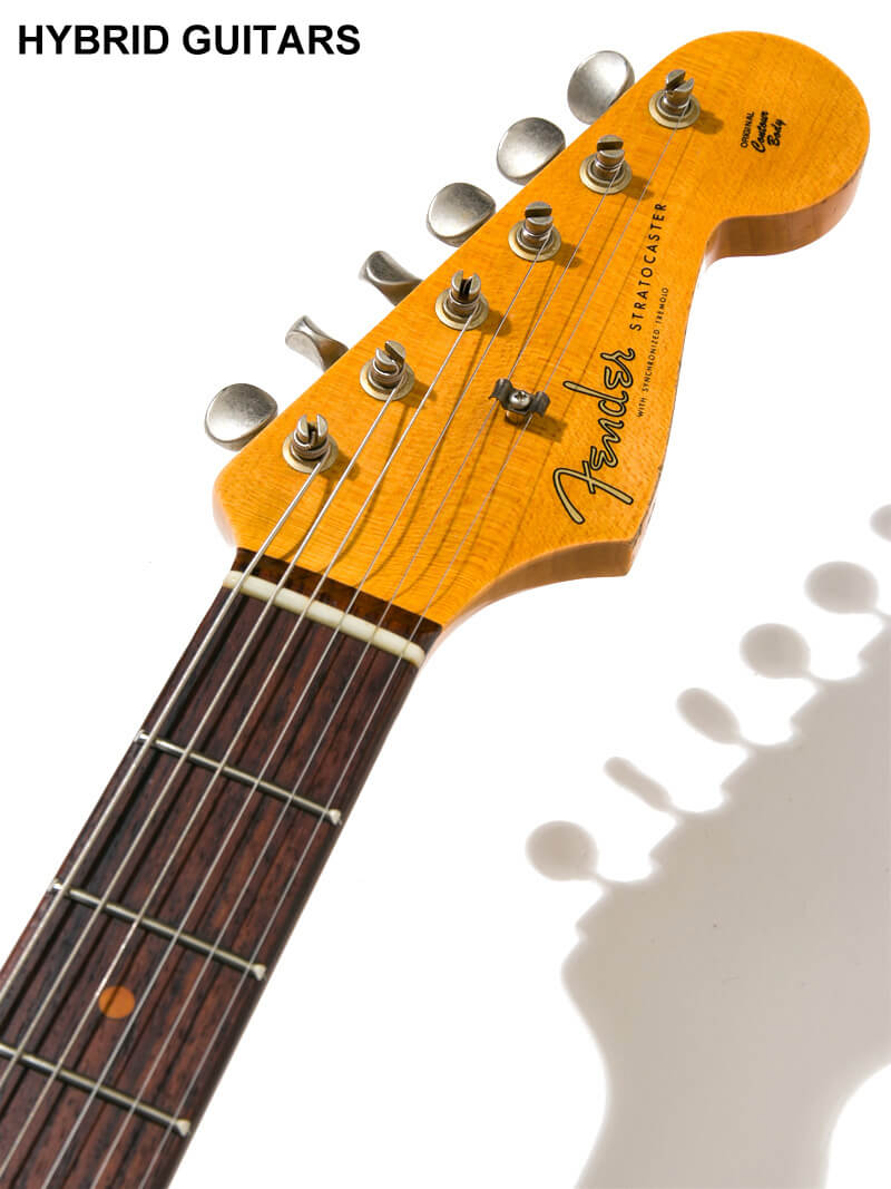 Fender Custom Shop 1960 Stratocaster Heavy Relic Faded Aged 3CSB ヘッド正面
