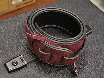No Brand Suede Strap Wine Red