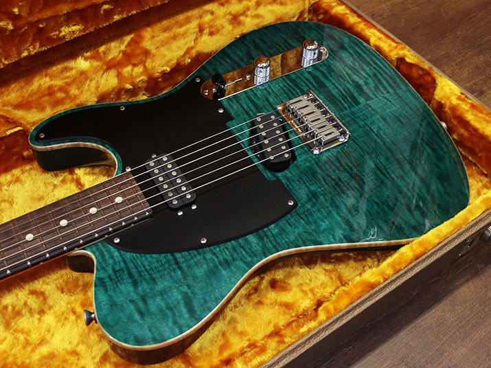 Tom Anderson Hollow T Classic-Drop Top Trans Teal with Binding 3